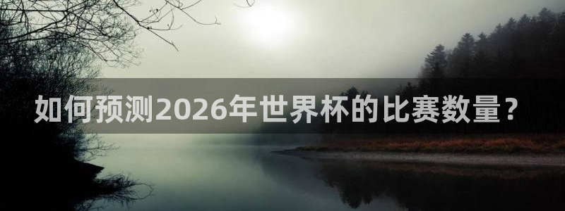 亚洲区世界杯预选赛:如何预测2026年世界杯的比赛数量?